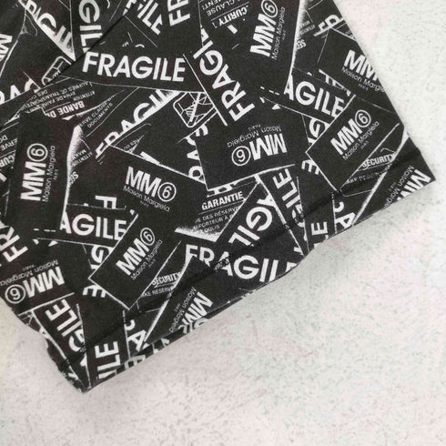 エムエムシックスメゾンマルジェラ MM6 Maison Margiela 紙タグ総柄デザインワイドTシャツ レディース 16