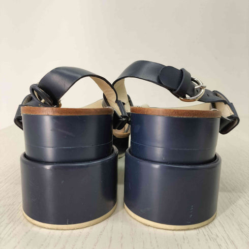 ジルサンダーネイビー JIL SANDER NAVY レザー厚底サンダル レディース JPN:37