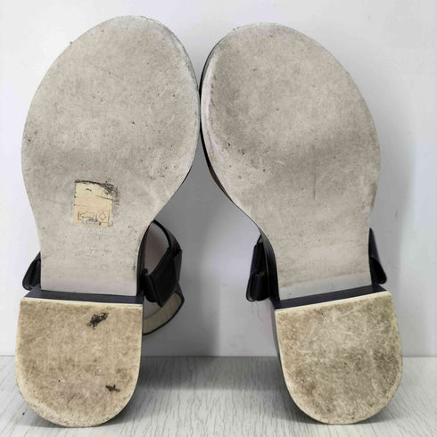 ジルサンダーネイビー JIL SANDER NAVY レザー厚底サンダル レディース JPN:37