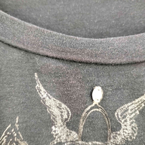 バーバリーブルーレーベル BURBERRY BLUE LABEL 装飾 プリント Uネック Tシャツ レディース 38