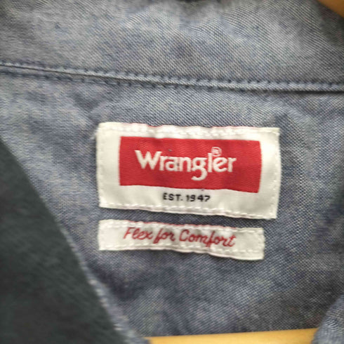 ラングラー Wrangler FLEX FOR COMFORT フラップポケット クロップド L/S オーバー シャツ レディース import:XL