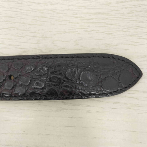 バーニーズニューヨーク BARNEYS NEWYORK GENUINE CROCODILE クロコダイルレザー ベルト メンズ 85/34
