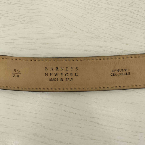 バーニーズニューヨーク BARNEYS NEWYORK GENUINE CROCODILE クロコダイルレザー ベルト メンズ 85/34
