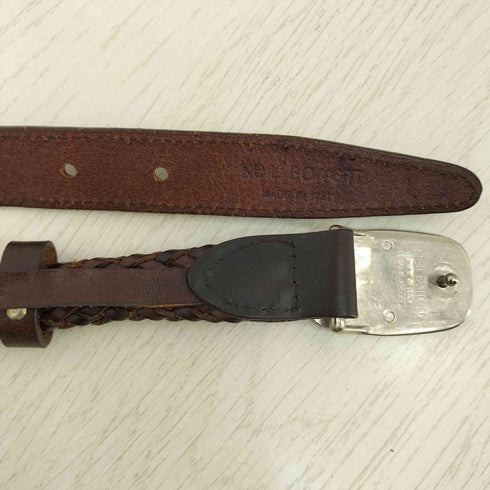 ニールバレット NEIL BARRETT レザーメッシュ ナローベルト メンズ
