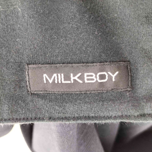ミルクボーイ MILKBOY ロゴパッチ テープ 刺繍 ストール マフラー メンズ