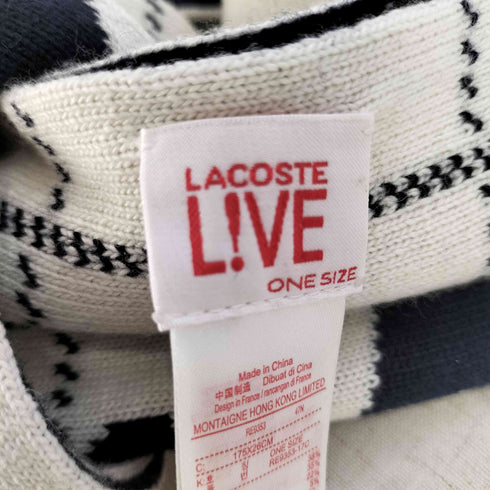 ラコステライブ Lacoste Live ロゴ刺繍 チェック柄 マフラー メンズ ONE SIZE