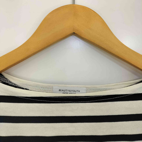 ビューティーアンドユースユナイテッドアローズ BEAUTY & YOUTH UNITED ARROWS ワイドボーダーパフスリーブボートネックカットソー レディース FREE