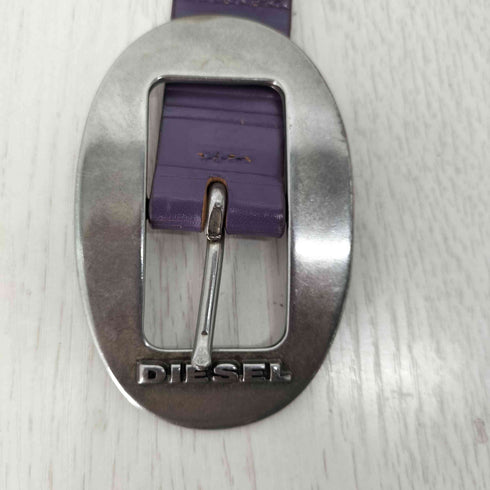 ディーゼル DIESEL イタリア製 ロゴエンボスレザーベルト メンズ 85/34