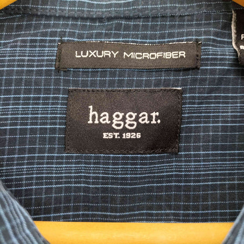 ハガークロージング HAGGAR LUXURY MICROFIBER チェック柄ポケットシャツ メンズ JPN:XL