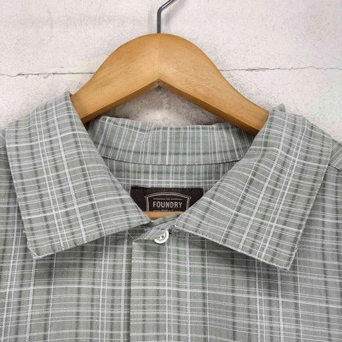 THE FOUNDRY レーヨン混チェックシャツ メンズ 3XL