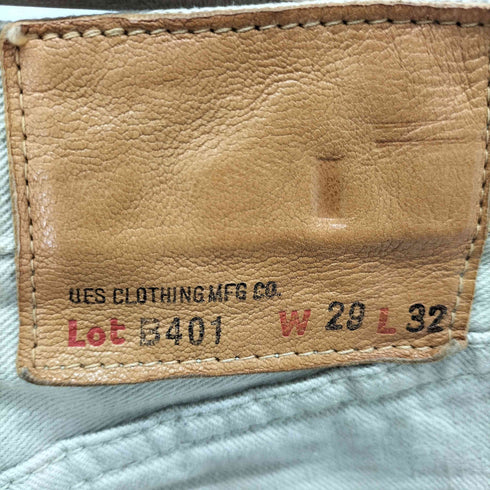 ウエス UES ボタンフライストレートデニムパンツ メンズ 29-32