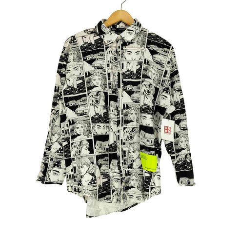 ザラ ZARA ANA MUSHELL イラストシャツ メンズ JPN:S