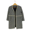 ザラ ZARA WOMAN ツイード ノーカラー コート レディース import:L