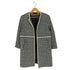 ザラ ZARA WOMAN ツイード ノーカラー コート レディース import:L