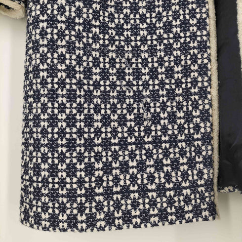 ザラ ZARA WOMAN ツイード ノーカラー コート レディース import:L