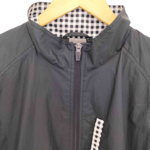 ナイキ NIKE 00S CLIMA FIT 裏地メッシュ ギンガムチェック ジップアップ ジャケット 裾ドローコード メンズ import:L