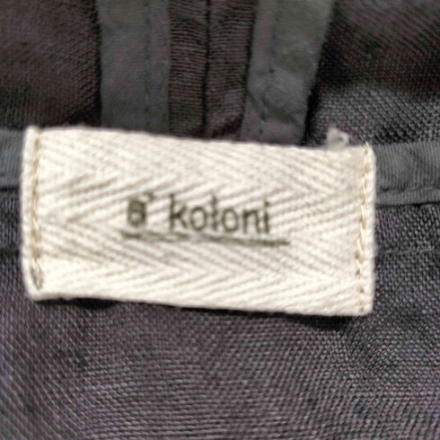 a+koloni リネン100% ロングガウン レディース