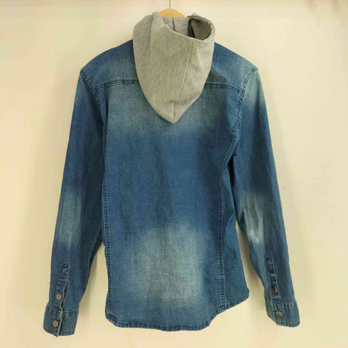 セマンティックデザイン semanticdesign 異素材 ドッキング ジップアップ パーカー レイヤード デニム シャツ メンズ import:S