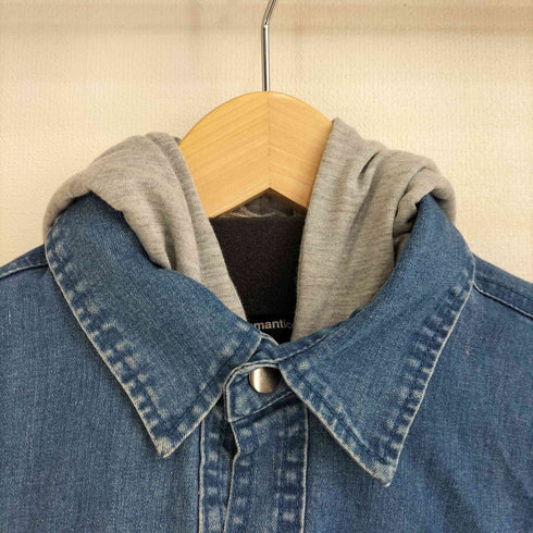 セマンティックデザイン semanticdesign 異素材 ドッキング ジップアップ パーカー レイヤード デニム シャツ メンズ import:S