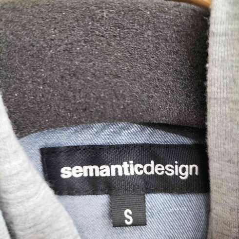 セマンティックデザイン semanticdesign 異素材 ドッキング ジップアップ パーカー レイヤード デニム シャツ メンズ import:S