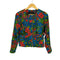 ザラ ZARA 花柄 ジップアップ ノーカラージャケット レディース import:XS