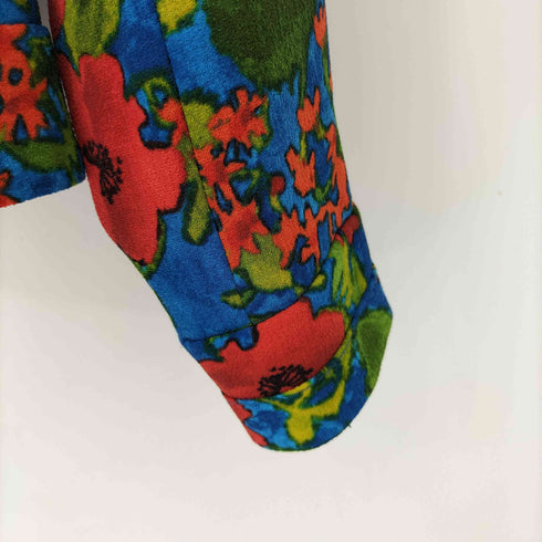 ザラ ZARA 花柄 ジップアップ ノーカラージャケット レディース import:XS