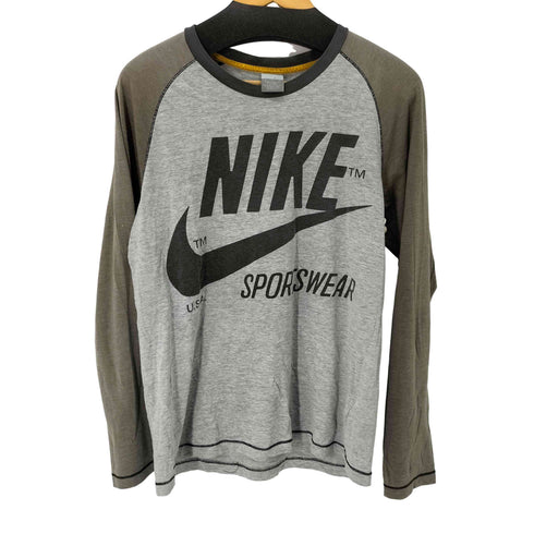 ナイキ NIKE 00S スウォッシュロゴプリントラグランスリーブロンT メンズ JPN:M