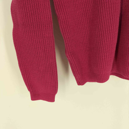 ザラ ZARA FINE COTTON 畔編み コットン クルーネック ニット セーター メンズ import:L