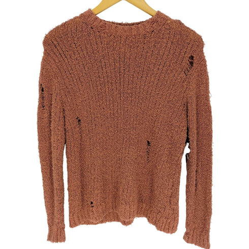 ザラ ZARA RIPPED EFFECT SWEATER リップド エフェクト ダメージ ニット セーター メンズ S-M