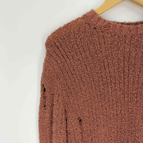 ザラ ZARA RIPPED EFFECT SWEATER リップド エフェクト ダメージ ニット セーター メンズ S-M