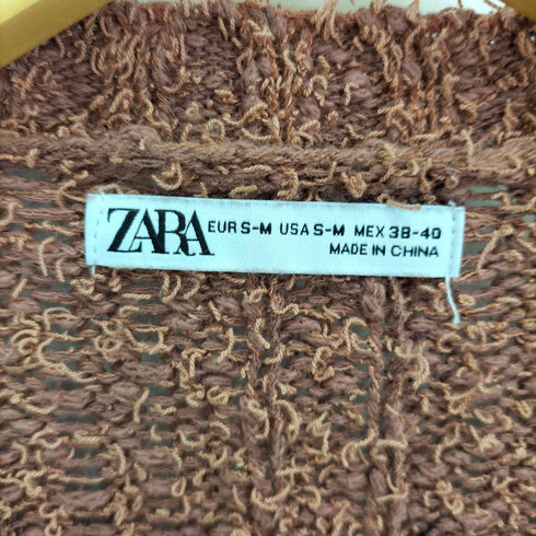 ザラ ZARA RIPPED EFFECT SWEATER リップド エフェクト ダメージ ニット セーター メンズ S-M