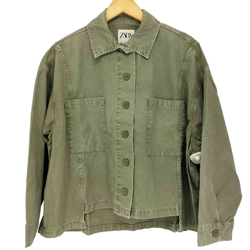 ザラ ZARA ミリタリーシャツジャケット レディース import:S