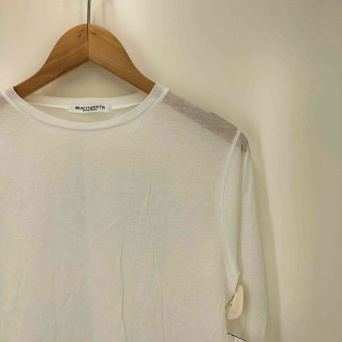 ビューティーアンドユースユナイテッドアローズ BEAUTY & YOUTH UNITED ARROWS 25SS コットンナイロン天竺 シアー クルーネック Tシャツ レディース FREE