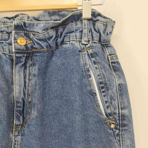 ザラ ZARA BAGGY PAPERBAG ハイライズデニムパンツ レディース 40
