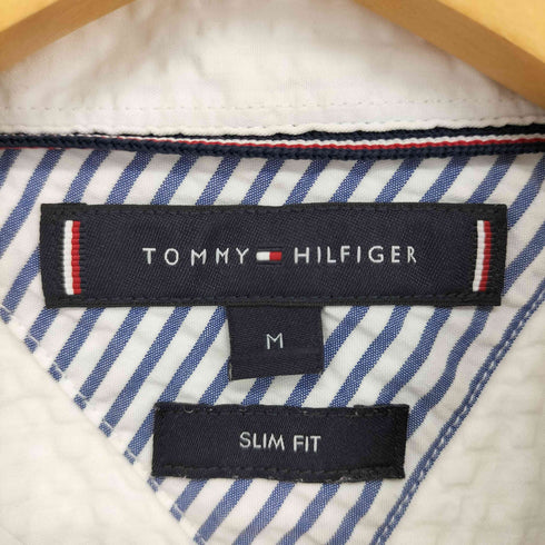 トミーヒルフィガー TOMMY HILFIGER シアサッカー半袖シャツ SLIM FIT メンズ JPN:M