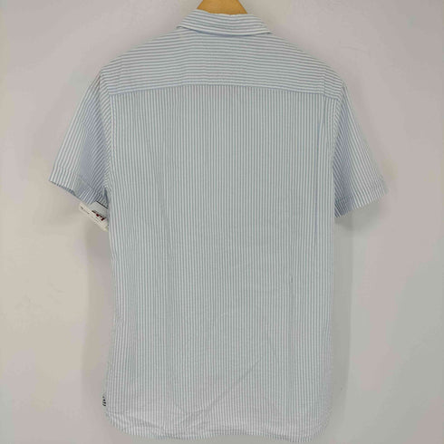 トミーヒルフィガー TOMMY HILFIGER シアサッカー半袖ストライプシャツ SLIM FIT メンズ JPN:M