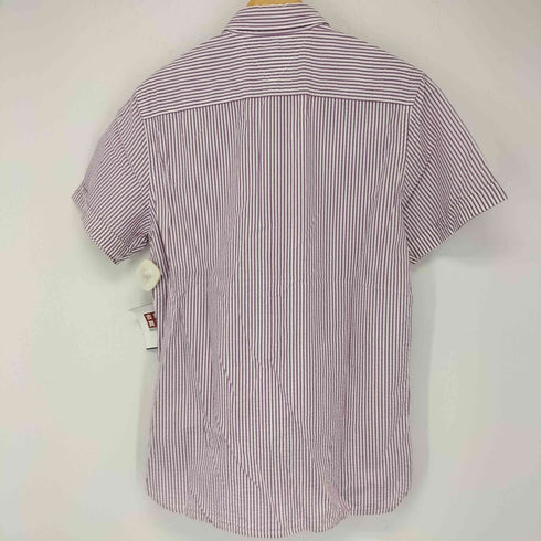 トミーヒルフィガー TOMMY HILFIGER シアサッカー半袖ストライプシャツ SLIM FIT メンズ JPN:M