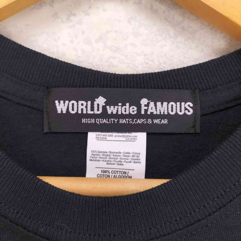 ワールドワイドフェイマス WORLD WIDE FAMOUS フロントフォトプリントクルーネックTシャツ メンズ JPN:M