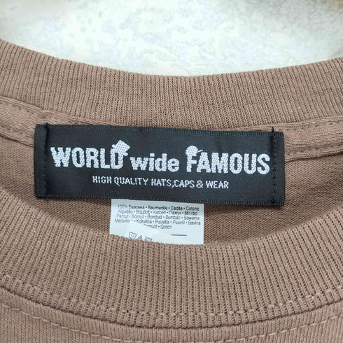 ワールドワイドフェイマス WORLD WIDE FAMOUS 両面プリントクルーネックTシャツ メンズ JPN:XL