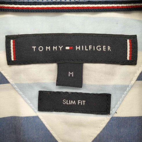 トミーヒルフィガー TOMMY HILFIGER 半袖ストライプシャツ SLIM FIT メンズ JPN:M
