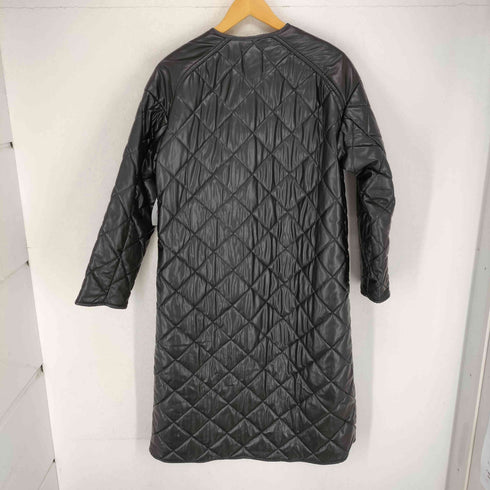 ザラ ZARA エコレザー キルティング ロングコート レディース import:XS