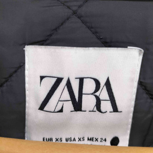 ザラ ZARA エコレザー キルティング ロングコート レディース import:XS
