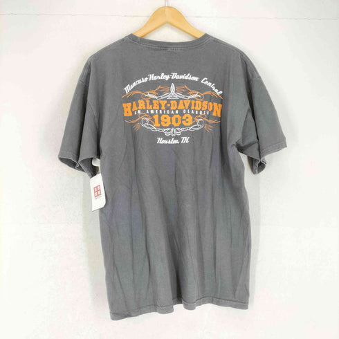 両面企業ロゴプリントクルーネックTシャツ メンズ