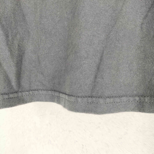 両面企業ロゴプリントクルーネックTシャツ メンズ