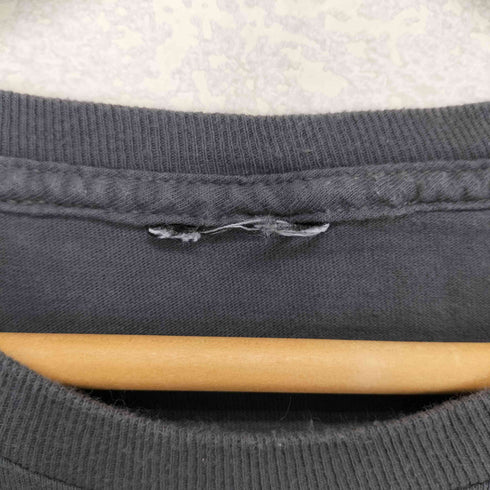 両面企業ロゴプリントクルーネックTシャツ メンズ