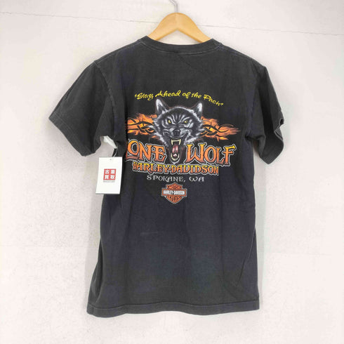両面企業ロゴプリントクルーネックTシャツ メンズ