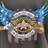 両面企業ロゴプリントクルーネックTシャツ メンズ