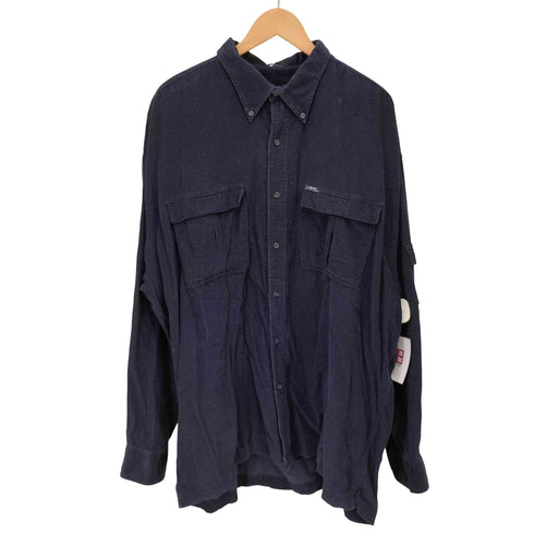チャップスラルフローレン CHAPS RALPH LAUREN コーデュロイ フラップポケット L/S ワーク シャツ メンズ import:XXL