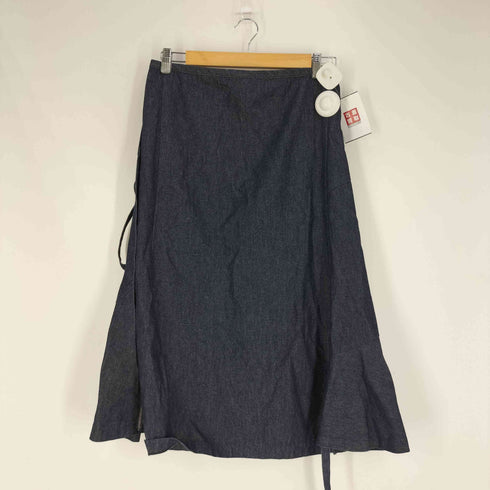 コムデギャルソン COMME des GARCONS インディゴ デニム ラップスカート 巻きスカート レディース