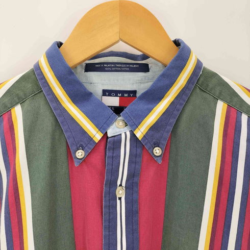 トミーヒルフィガー TOMMY HILFIGER マルチストライプシャツ メンズ JPN:L